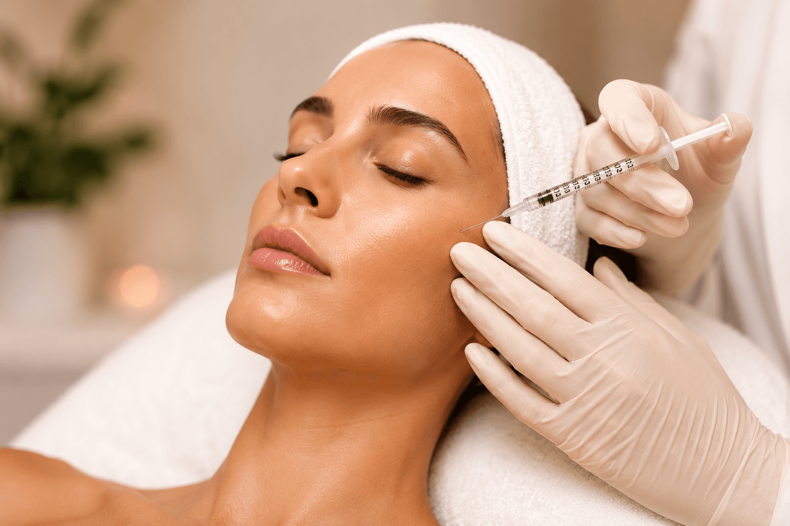 A relaxing facial treatment
